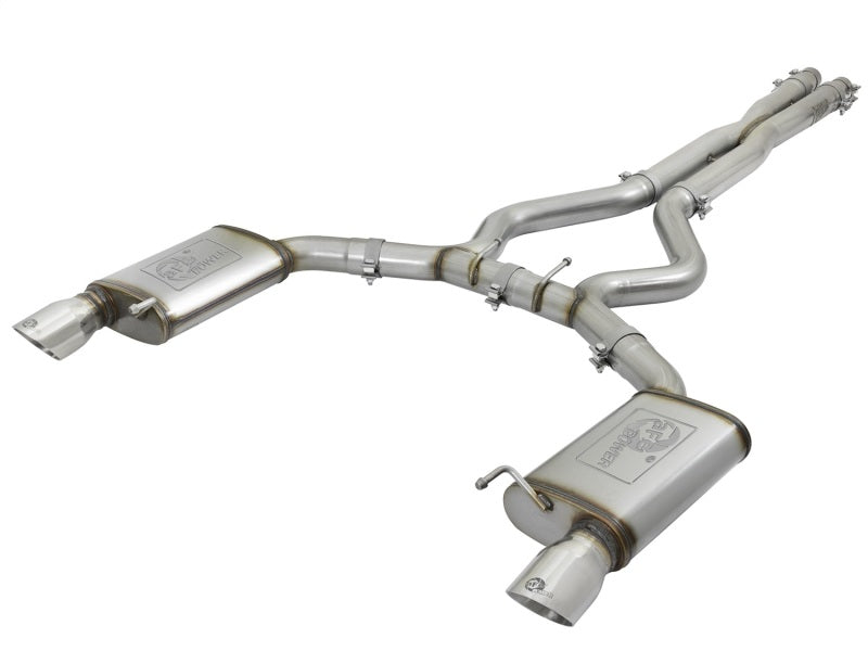 aFe MACHForce XP 3in 304 SS Cat-Back Exhausts w/ Polished Tips 15-17 Ford Mustang GT V8-5.0L/V6-3.7L aFe MACHForce XP 3in 304 SS Cat-Back Exhausts w/ Polished Tips 15-17 Ford Mustang GT V8-5.0L/V6-3.7L