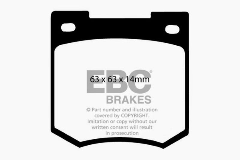 EBC 67-70 Ford Cortina 1.6 Greenstuff Front Brake Pads EBC 67-70 Ford Cortina 1.6 Greenstuff Front Brake Pads