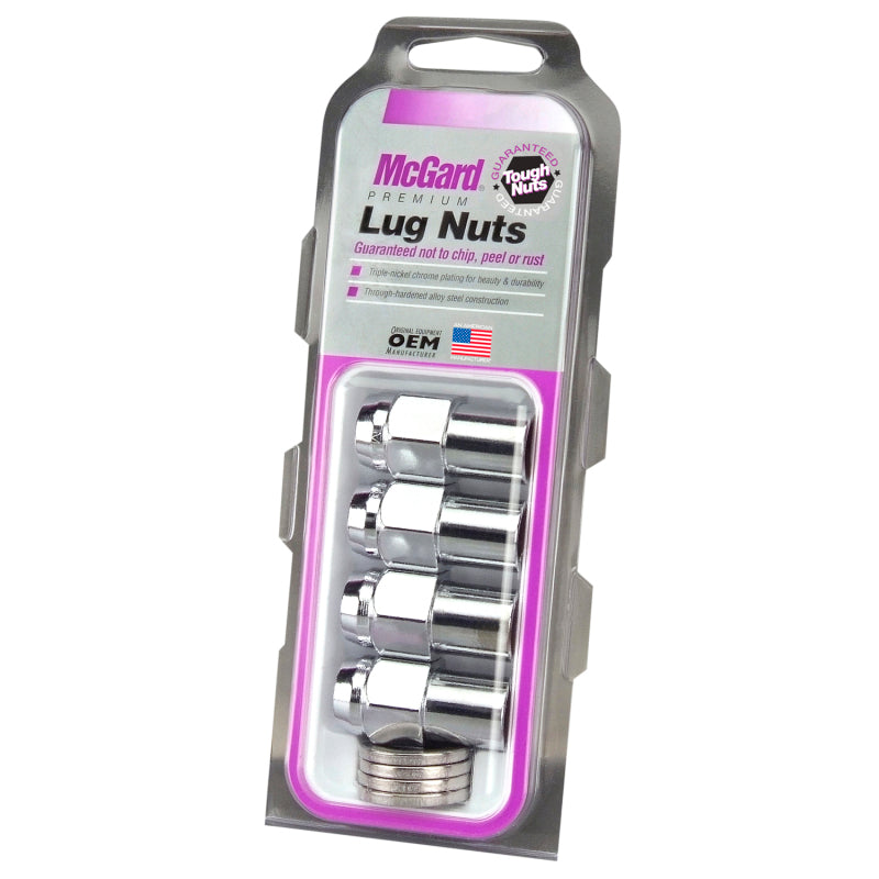 McGard Hex Lug Nut (Reg. Shank - .746in.) M12X1.25 / 13/16 Hex / 1.65in. Length (4-Pack) - Chrome McGard Hex Lug Nut (Reg. Shank - .746in.) M12X1.25 / 13/16 Hex / 1.65in. Length (4-Pack) - Chrome