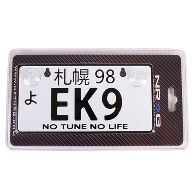 NRG Mini JDM Style Aluminum License Plate (Suction-Cup Fit/Universal) - EK9
