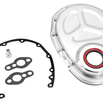 Spectre SB Chevrolet Timing Cover (Incl. Pre-Installed Seal/Gaskets/Bolts) - Chrome
