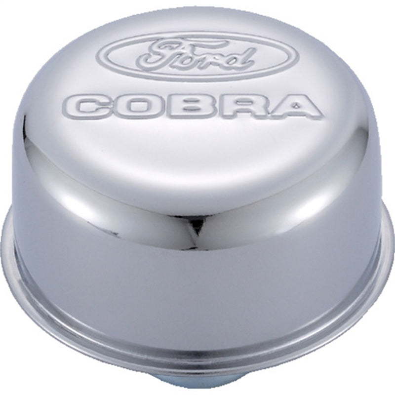 Ford Racing Chrome Breather Cap w/ Ford Cobra Logo Ford Racing Chrome Breather Cap w/ Ford Cobra Logo