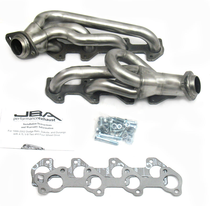 JBA 00-03 Dodge 4.7L PowerTech 1-1/2in Primary Raw 409SS Cat4Ward Header JBA 00-03 Dodge 4.7L PowerTech 1-1/2in Primary Raw 409SS Cat4Ward Header