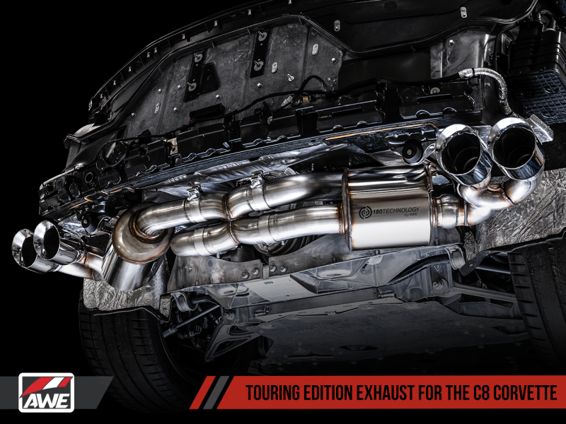 AWE Tuning 2020 Chevrolet Corvette (C8) Touring Edition Exhaust - Quad Diamond Black Tips AWE Tuning 2020 Chevrolet Corvette (C8) Touring Edition Exhaust - Quad Diamond Black Tips