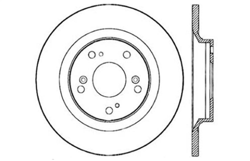 StopTech 00-09 S2000 Slotted & Drilled Right Rear Rotor StopTech 00-09 S2000 Slotted & Drilled Right Rear Rotor