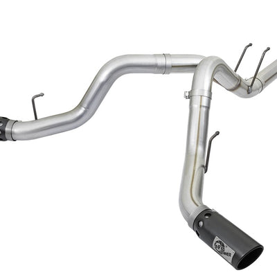 aFe ATLAS 4in DPF-Back Alum Steel Exhaust System w/Black Tip 2017 Ford Diesel Trucks V8-6.7L (td)