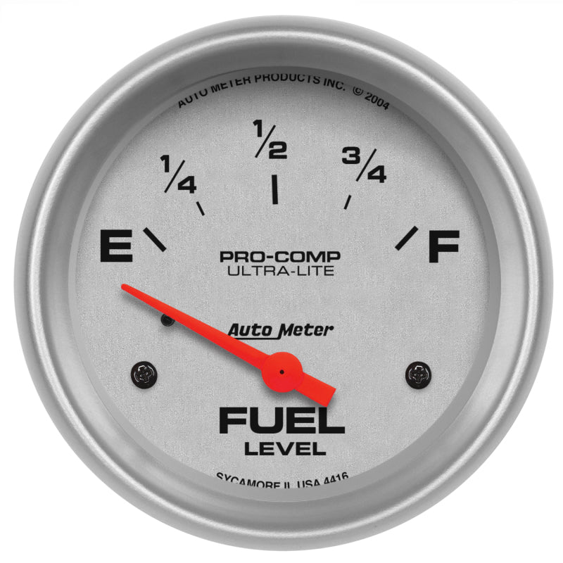 Autometer Ultra-Lite 52mm Electronic Fuel Level Gauge Autometer Ultra-Lite 52mm Electronic Fuel Level Gauge