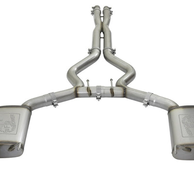 aFe MACHForce XP 3in 304 SS Cat-Back Exhausts w/ Black Tips 15-17 Ford Mustang GT V8-5.0L/V6-3.7L