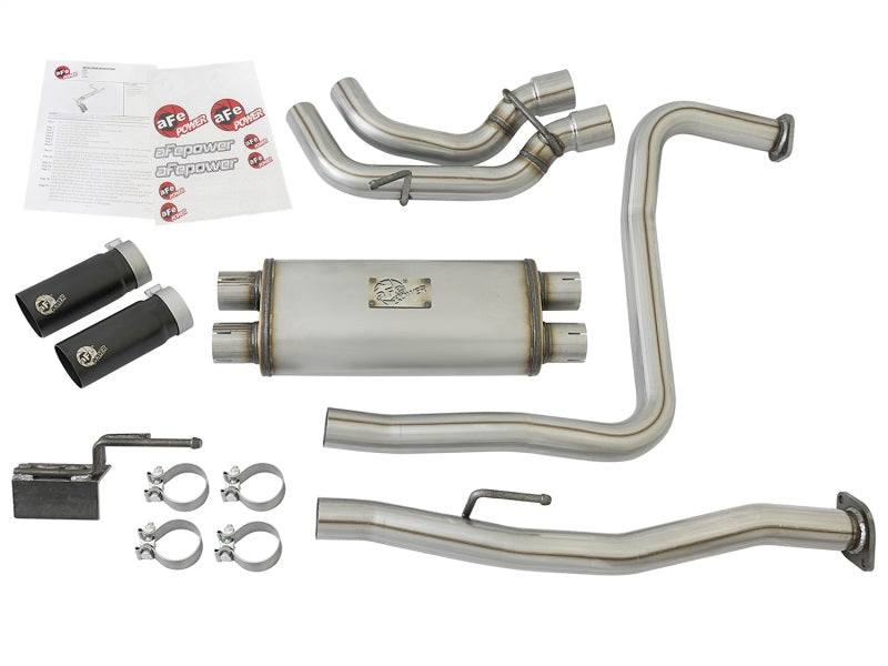 aFe Rebel Series 3in 409 SS Cat-Back Exhaust w/ Black Tips 04-15 Nissan Titan V8 5.6L aFe Rebel Series 3in 409 SS Cat-Back Exhaust w/ Black Tips 04-15 Nissan Titan V8 5.6L