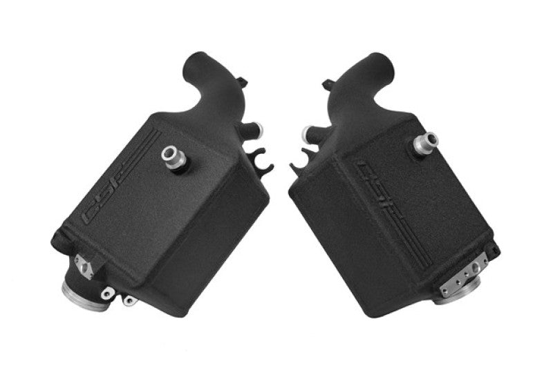 CSF 16-21 BMW M5 (F90) / 17-21 BMW M8 (F91/F92/F93) Twin Charge-Air-Cooler Set - Crinkle Black CSF 16-21 BMW M5 (F90) / 17-21 BMW M8 (F91/F92/F93) Twin Charge-Air-Cooler Set - Crinkle Black