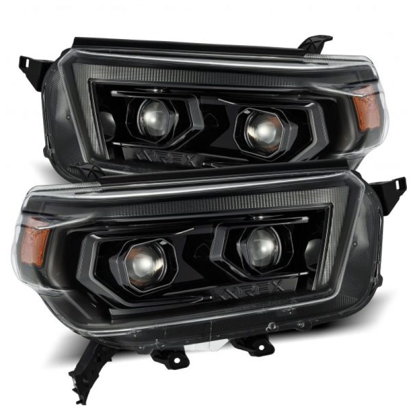 AlphaRex 10-13 Toyota 4Runner LUXX LED Proj Headlights Plank Style Alpha Black w/Seq Signal/DRL AlphaRex 10-13 Toyota 4Runner LUXX LED Proj Headlights Plank Style Alpha Black w/Seq Signal/DRL