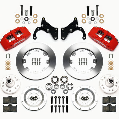 Wilwood Dynapro 6 Front Hub Kit 12.19in Red 69-70 Impala Drum/Disc 69-82 Vette