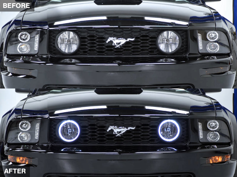 Raxiom 05-12 Ford Mustang GT LED Halo Fog Lights (Smoked) Raxiom 05-12 Ford Mustang GT LED Halo Fog Lights (Smoked)