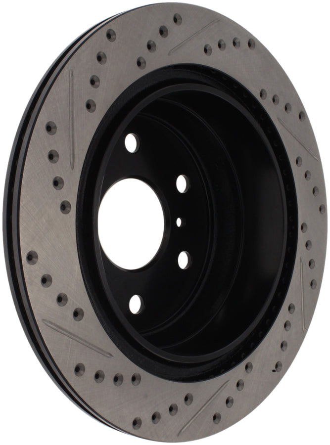 StopTech 05-10 GMC Sierra (w/ Rear Drum) / 07-09 GMC Yukon Rear Right Slotted & Drilled Rotor StopTech 05-10 GMC Sierra (w/ Rear Drum) / 07-09 GMC Yukon Rear Right Slotted & Drilled Rotor