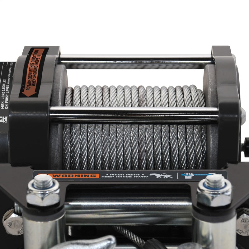 Superwinch 1,500 lbs. 1.1 HP 120V AC 1/8 In x 35ft. Wire Rope - Gray Wrinkle Superwinch 1,500 lbs. 1.1 HP 120V AC 1/8 In x 35ft. Wire Rope - Gray Wrinkle