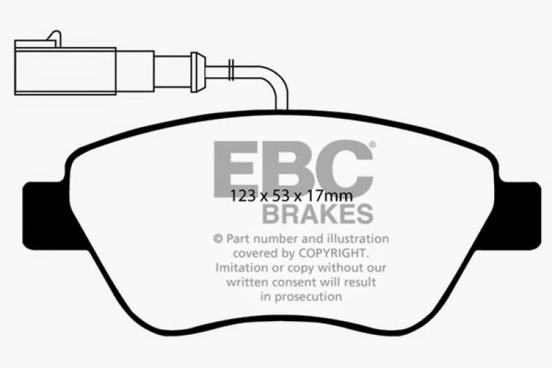 EBC 10-11 Fiat 500 1.4 (Bosch Calipers) Greenstuff Front Brake Pads EBC 10-11 Fiat 500 1.4 (Bosch Calipers) Greenstuff Front Brake Pads
