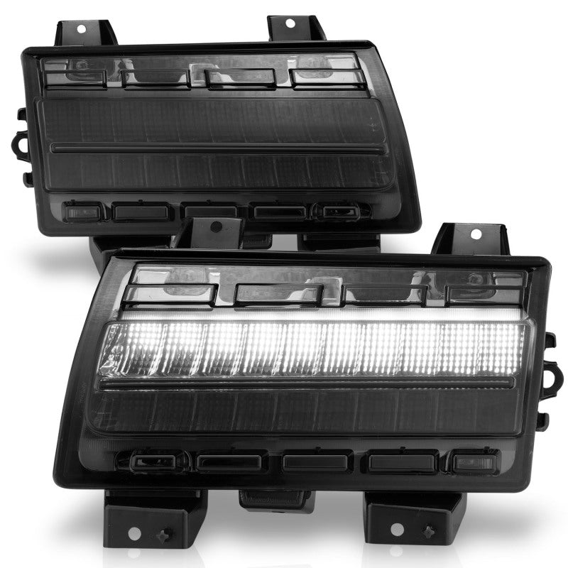 ANZO 2018-2021 Jeep Wrangler LED Side Markers Chrome Housing Smoke Lens w/ Seq. Signal Low Config ANZO 2018-2021 Jeep Wrangler LED Side Markers Chrome Housing Smoke Lens w/ Seq. Signal Low Config