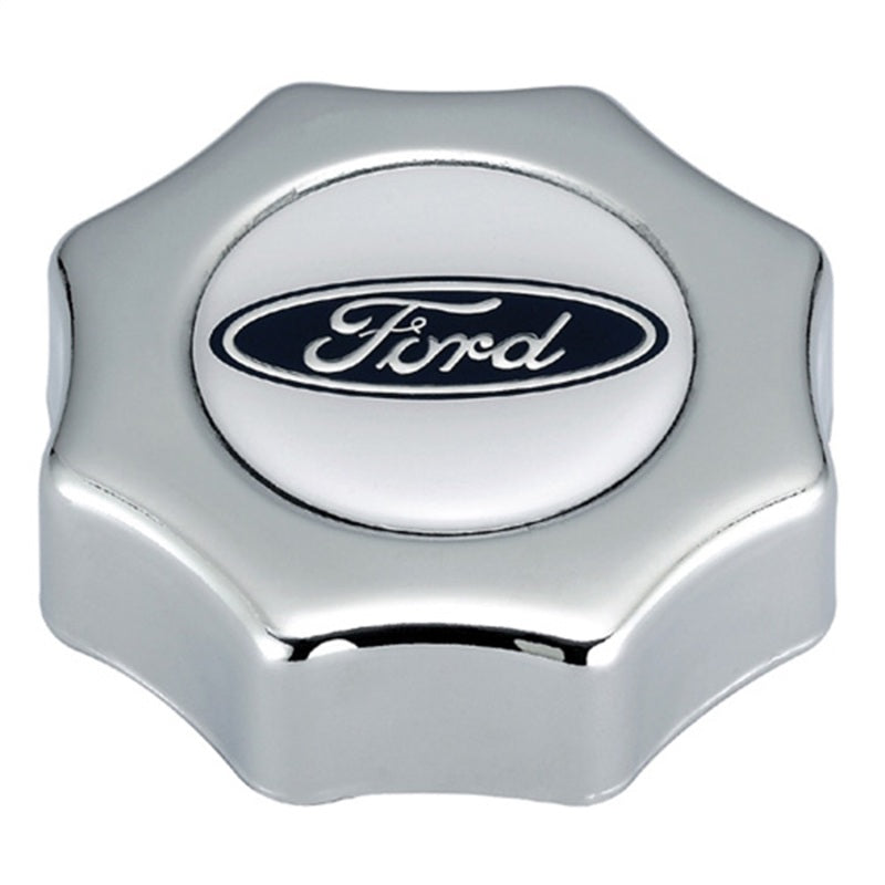 Ford Racing Ford Oval Logo Screw In Type Oil Fill Cap - Chrome Finish Ford Racing Ford Oval Logo Screw In Type Oil Fill Cap - Chrome Finish
