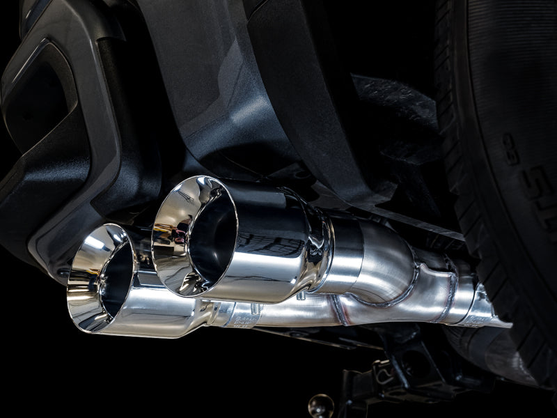 AWE Tuning 4th Gen GM 1500 5.3L 0FG Catback Dual Side Exit (Flat Bumper) - Chrome Tips AWE Tuning 4th Gen GM 1500 5.3L 0FG Catback Dual Side Exit (Flat Bumper) - Chrome Tips