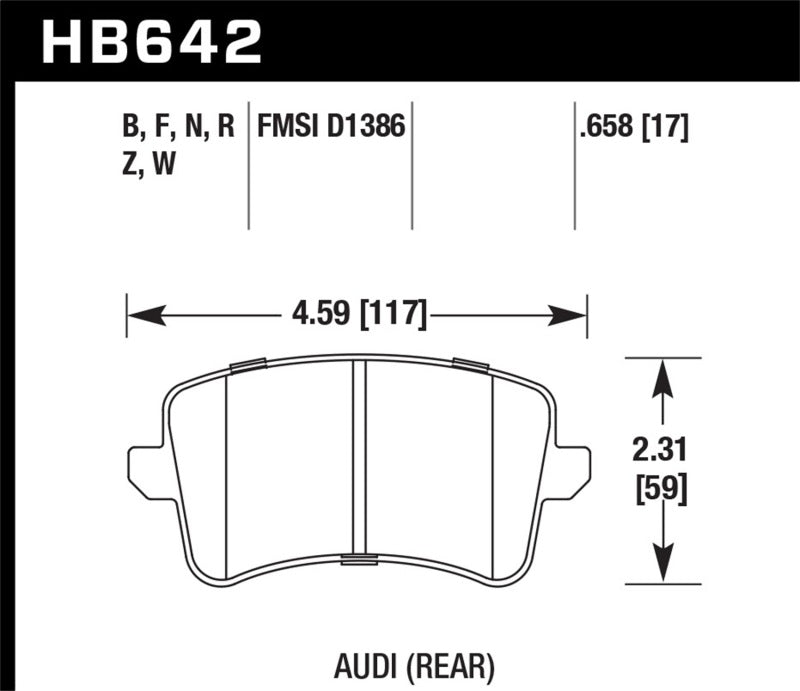 Hawk 09-10 Audi A4/A4 Quattro/A5 Quattro/Q5/S5 / 10 S4 HPS Street Rear Brake Pads Hawk 09-10 Audi A4/A4 Quattro/A5 Quattro/Q5/S5 / 10 S4 HPS Street Rear Brake Pads