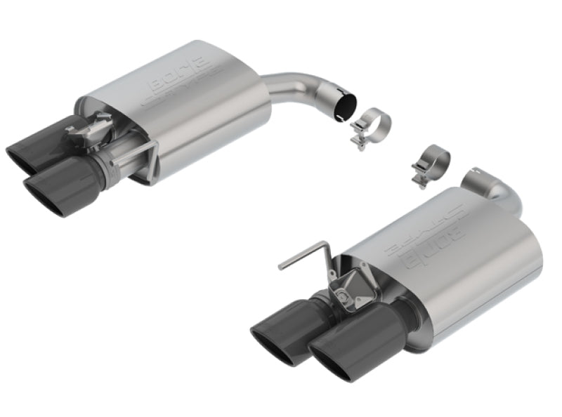 Borla 18-19 Ford Mustang GT 5.0L AT/MT 2.5in S-Type Axle Back Exhaust w/ Valves - Black Chrome Tips Borla 18-19 Ford Mustang GT 5.0L AT/MT 2.5in S-Type Axle Back Exhaust w/ Valves - Black Chrome Tips