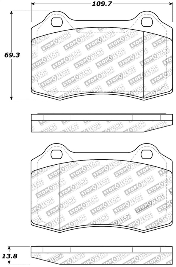 StopTech Performance 00-06 Jaguar S Typre R / XJ R / XJR-S / XJ Sport Rear Brake Pads StopTech Performance 00-06 Jaguar S Typre R / XJ R / XJR-S / XJ Sport Rear Brake Pads