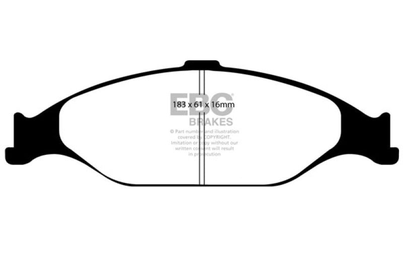 EBC 99-04 Ford Mustang 3.8 Greenstuff Front Brake Pads EBC 99-04 Ford Mustang 3.8 Greenstuff Front Brake Pads