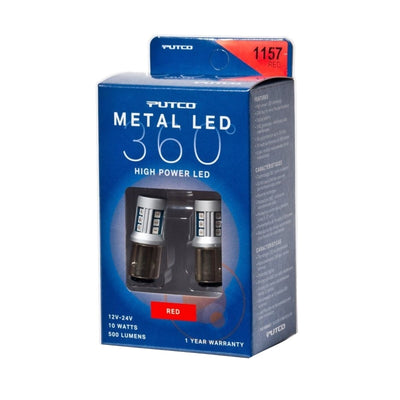 Putco 1157 - Red Metal 360 LED