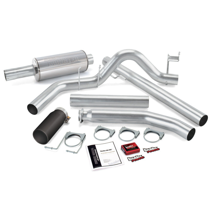 Banks Power 98-00 Dodge 5.9L Ext Cab Git-Kit - SS Single Exhaust w/ Black Tip Banks Power 98-00 Dodge 5.9L Ext Cab Git-Kit - SS Single Exhaust w/ Black Tip