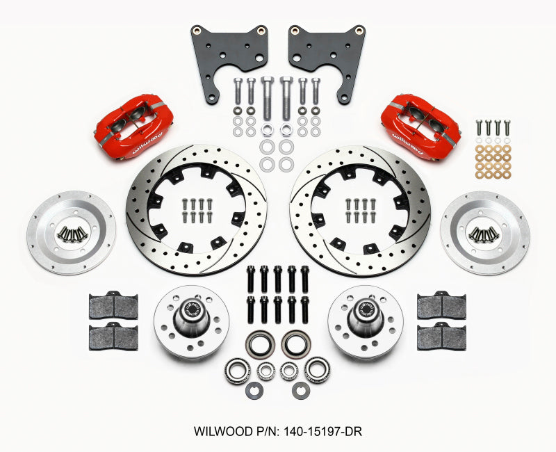 Wilwood Forged Dynalite Front Kit 12.19in Drill Red 65-72 CDP C Body -Drum Wilwood Forged Dynalite Front Kit 12.19in Drill Red 65-72 CDP C Body -Drum