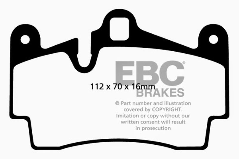 EBC 11-15 Audi Q7 3.0 Supercharged Yellowstuff Rear Brake Pads EBC 11-15 Audi Q7 3.0 Supercharged Yellowstuff Rear Brake Pads