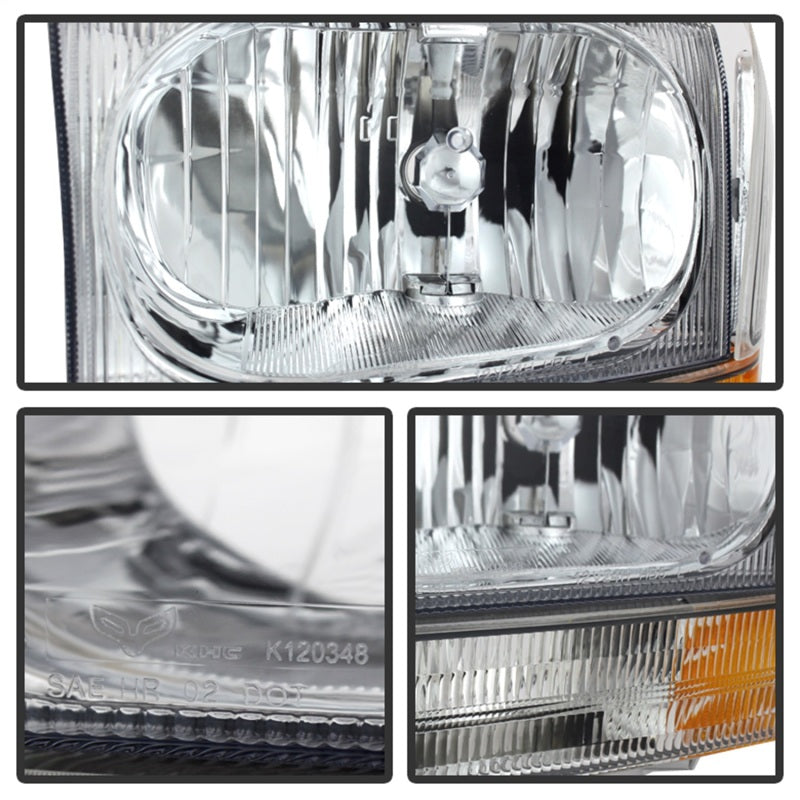 xTune Ford F250/350/450 Superduty 99-04 Crystal Headlights w/ Bumper Lights HD-JH-FF25099-AM-C xTune Ford F250/350/450 Superduty 99-04 Crystal Headlights w/ Bumper Lights HD-JH-FF25099-AM-C