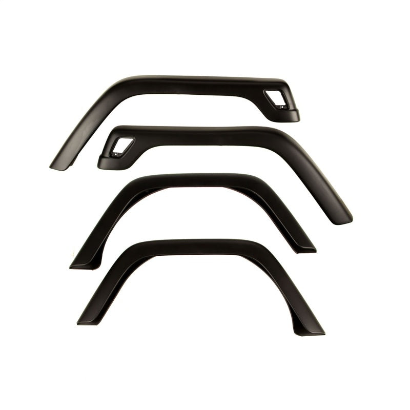 Omix 4-Piece Fender Flare Kit- 97-06 Jeep Wrangler Omix 4-Piece Fender Flare Kit- 97-06 Jeep Wrangler