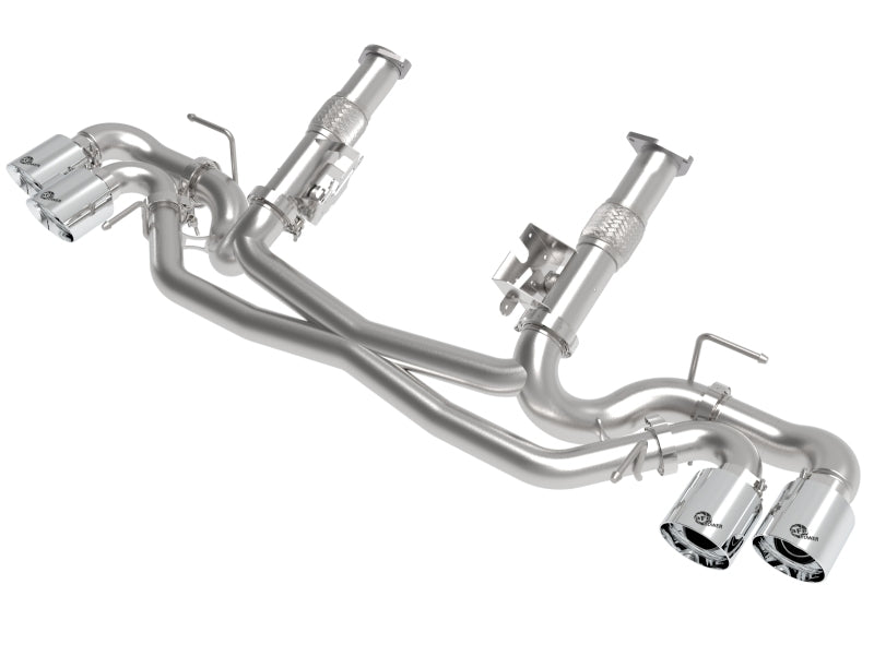 aFe MACH Force-Xp 3in to 2-1/2in 304SS Cat-Back (No Muff.) 2020 Chevy Corvette 6.2L- Polished Tip aFe MACH Force-Xp 3in to 2-1/2in 304SS Cat-Back (No Muff.) 2020 Chevy Corvette 6.2L- Polished Tip