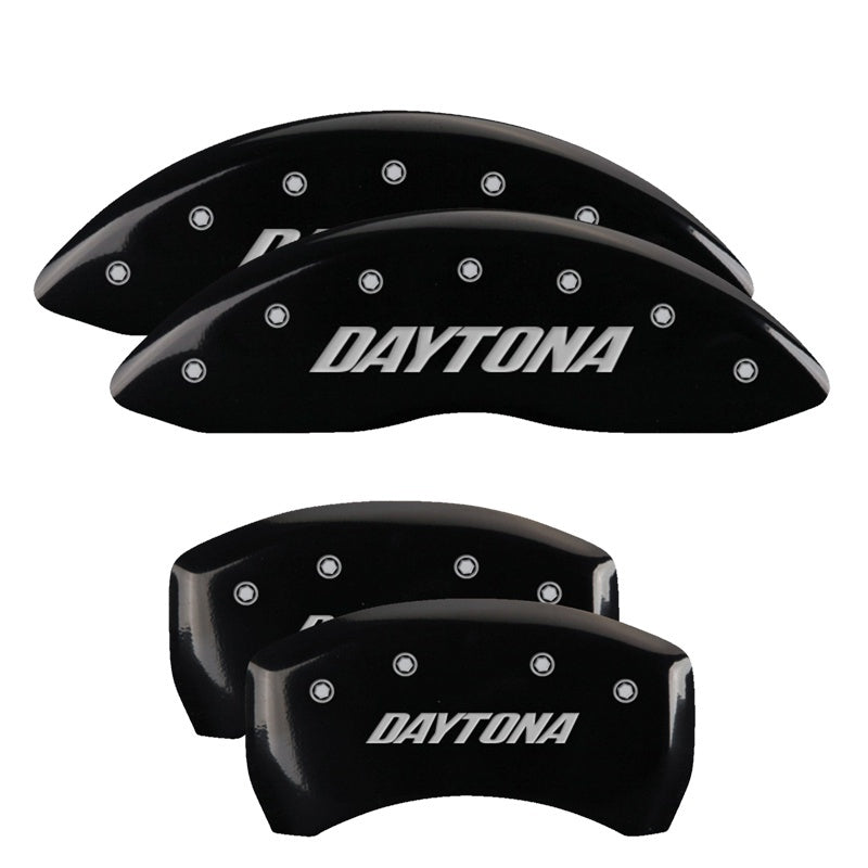 MGP 4 Caliper Covers Engraved Front & Rear Daytona Black finish silver ch MGP 4 Caliper Covers Engraved Front & Rear Daytona Black finish silver ch