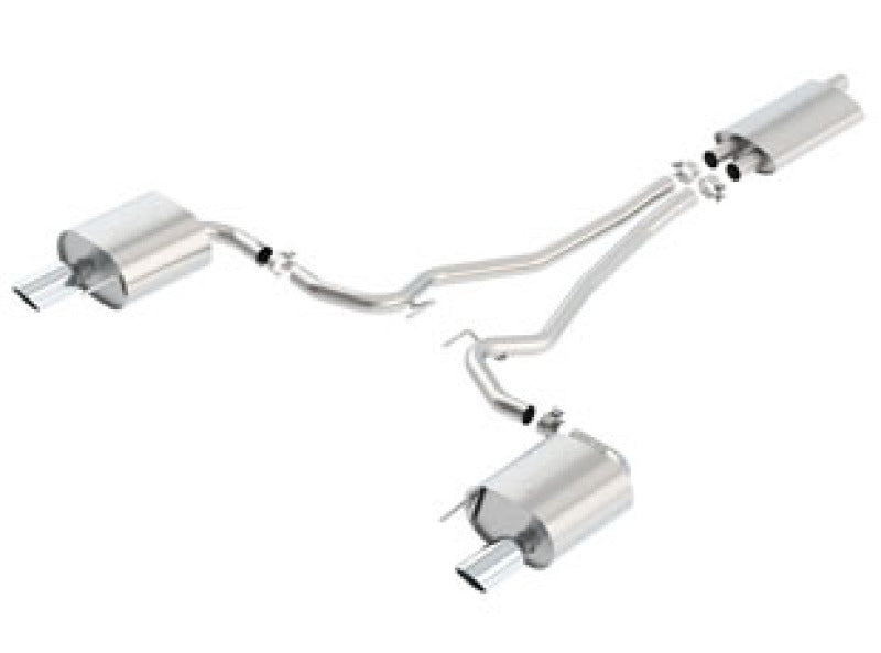 Borla 15-16 Ford Mustang EcoBoost 2.3L AT/MT EC-Type Cat Back SS Single Round Rolled Tips Exhaust Borla 15-16 Ford Mustang EcoBoost 2.3L AT/MT EC-Type Cat Back SS Single Round Rolled Tips Exhaust