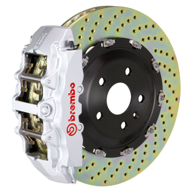 Brembo 08-17 A5/08-17 S5/09-16 A4/09-16 S4 Front GT BBK 6 Pist Cast 380x34 2pc Rotor Drilled-Silver Brembo 08-17 A5/08-17 S5/09-16 A4/09-16 S4 Front GT BBK 6 Pist Cast 380x34 2pc Rotor Drilled-Silver