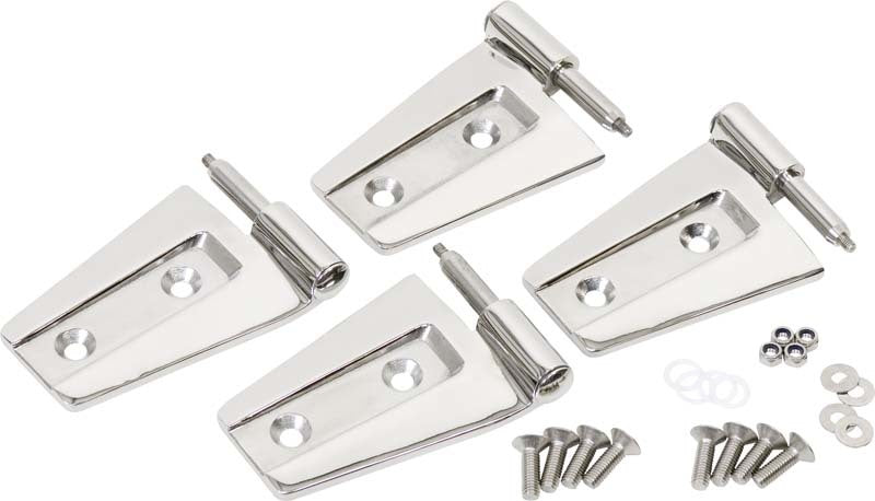 Kentrol 07-18 Jeep Wrangler JK Door Hinge Set 4 Pieces 2 Door - Polished Silver Kentrol 07-18 Jeep Wrangler JK Door Hinge Set 4 Pieces 2 Door - Polished Silver
