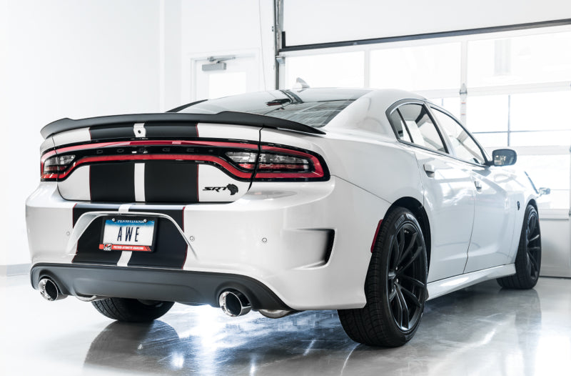 AWE Tuning 2015+ Dodge Charger 6.4L/6.2L SC Non-Resonated Touring Edition Exhaust - Silver Tips AWE Tuning 2015+ Dodge Charger 6.4L/6.2L SC Non-Resonated Touring Edition Exhaust - Silver Tips