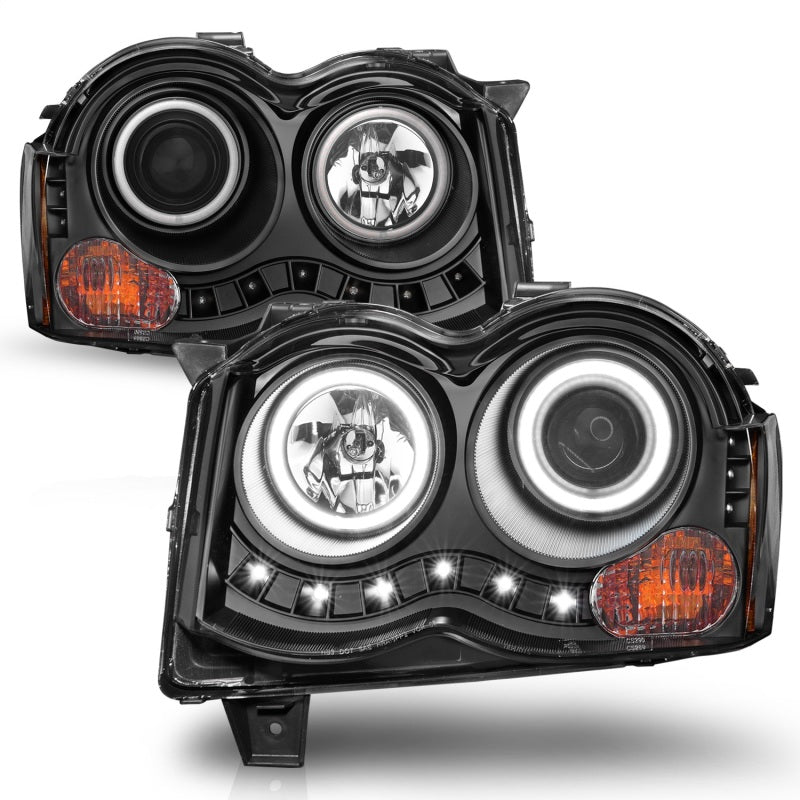 ANZO 2008-2010 Jeep Grand Cherokee Projector Headlights w/ Halo Black (CCFL) ANZO 2008-2010 Jeep Grand Cherokee Projector Headlights w/ Halo Black (CCFL)