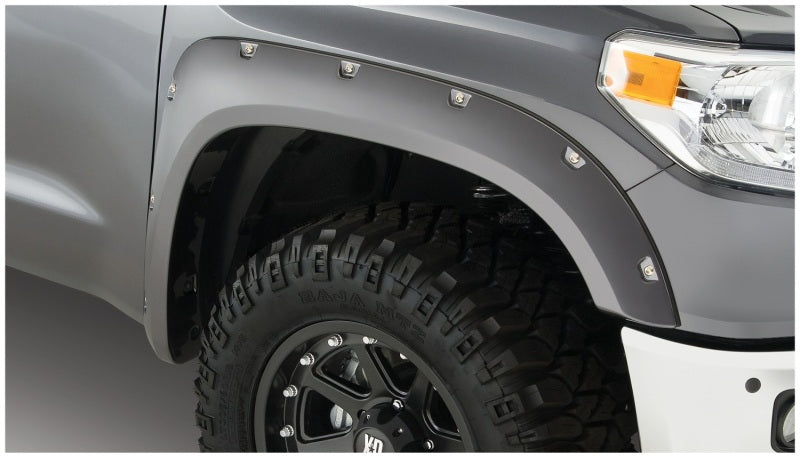 Bushwacker 14-18 Toyota Tundra Fleetside Pocket Style Flares 4pc 66.7/78.7/97.6in Bed - Black Bushwacker 14-18 Toyota Tundra Fleetside Pocket Style Flares 4pc 66.7/78.7/97.6in Bed - Black