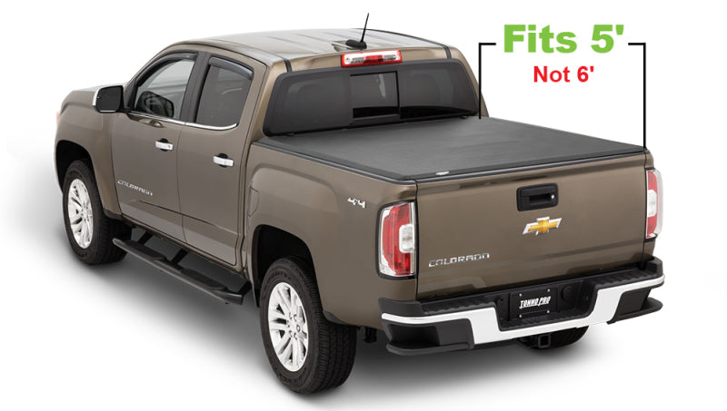 Tonno Pro 15-19 Chevy Colorado 5ft Fleetside Tonno Fold Tri-Fold Tonneau Cover Tonno Pro 15-19 Chevy Colorado 5ft Fleetside Tonno Fold Tri-Fold Tonneau Cover