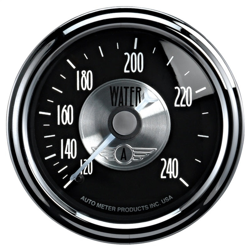 Autometer Prestige Series Black Diamond 2-1/16in 120-240 Deg F Water Temp Gauge Autometer Prestige Series Black Diamond 2-1/16in 120-240 Deg F Water Temp Gauge