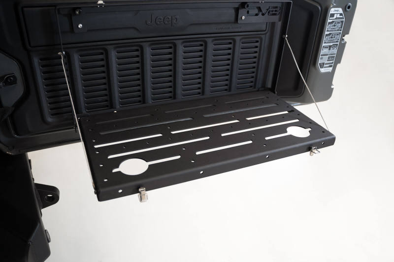 DV8 Jeep JL Tailgate Mounted Table (Trail Table) - Black DV8 Jeep JL Tailgate Mounted Table (Trail Table) - Black