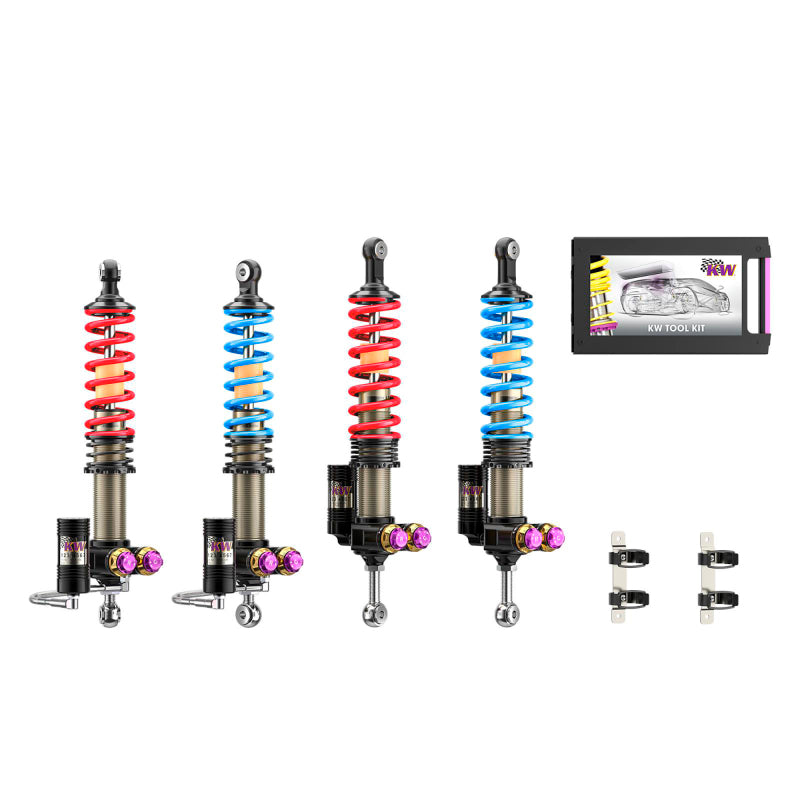 KW 04-05 Porsche Carrera GT Special Edition V5 Coilover Kit W/ Red & Blue Springs KW 04-05 Porsche Carrera GT Special Edition V5 Coilover Kit W/ Red & Blue Springs