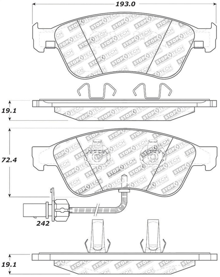 StopTech Street Touring 07-10 Audi S6/S8 Front Brake Pads StopTech Street Touring 07-10 Audi S6/S8 Front Brake Pads