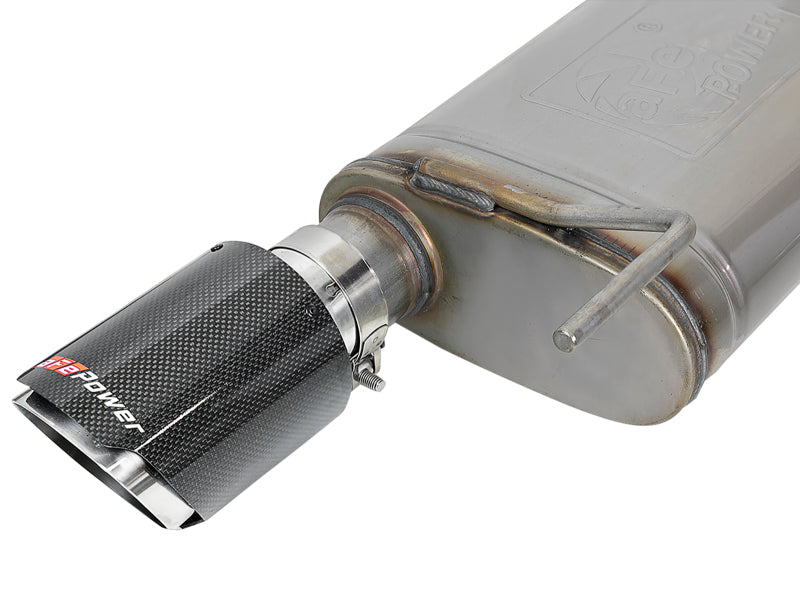 aFe MACH Force Xp SS Axle Back Exhaust System w/ Carbon Fiber Tips 15-17 Ford Mustang GT V8-5.0L aFe MACH Force Xp SS Axle Back Exhaust System w/ Carbon Fiber Tips 15-17 Ford Mustang GT V8-5.0L