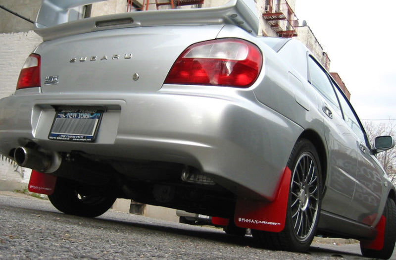 Rally Armor 02-07 Subaru WRX/STI/RS/2.5i (Wagons Req. Mod.) Red UR Mud Flap w/White Logo Rally Armor 02-07 Subaru WRX/STI/RS/2.5i (Wagons Req. Mod.) Red UR Mud Flap w/White Logo