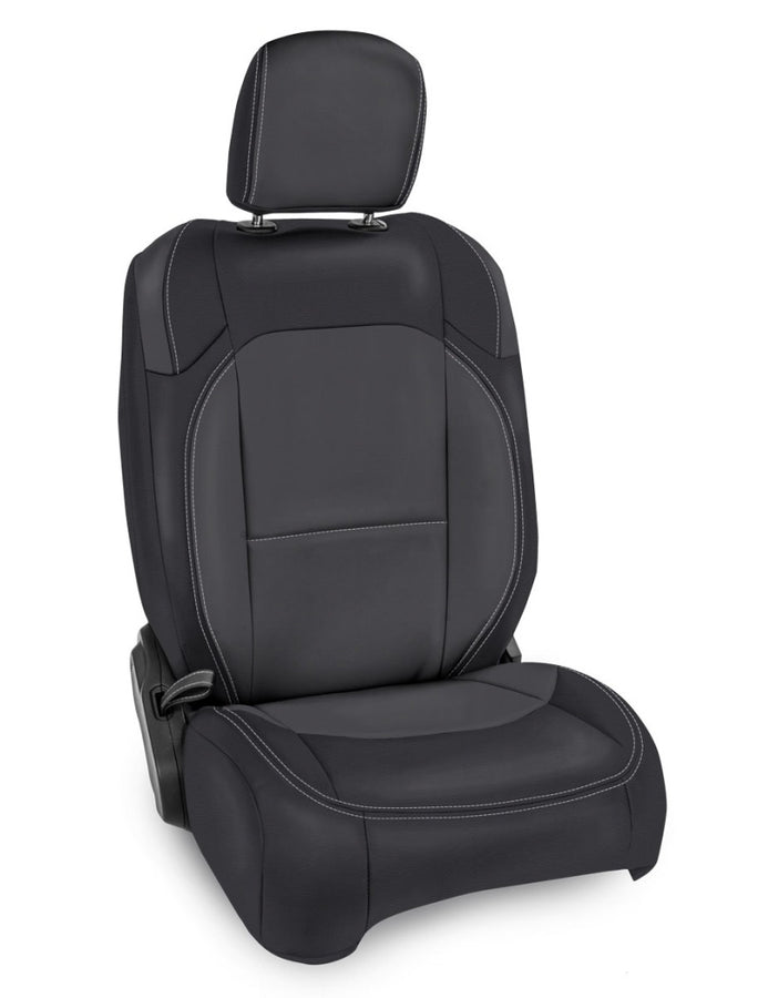 PRP 2018+ Jeep Wrangler JLU/4 Door/Gladiator JT/Non-Rubicon Front Seat Covers(Pair) -Black/Grey PRP 2018+ Jeep Wrangler JLU/4 Door/Gladiator JT/Non-Rubicon Front Seat Covers(Pair) -Black/Grey