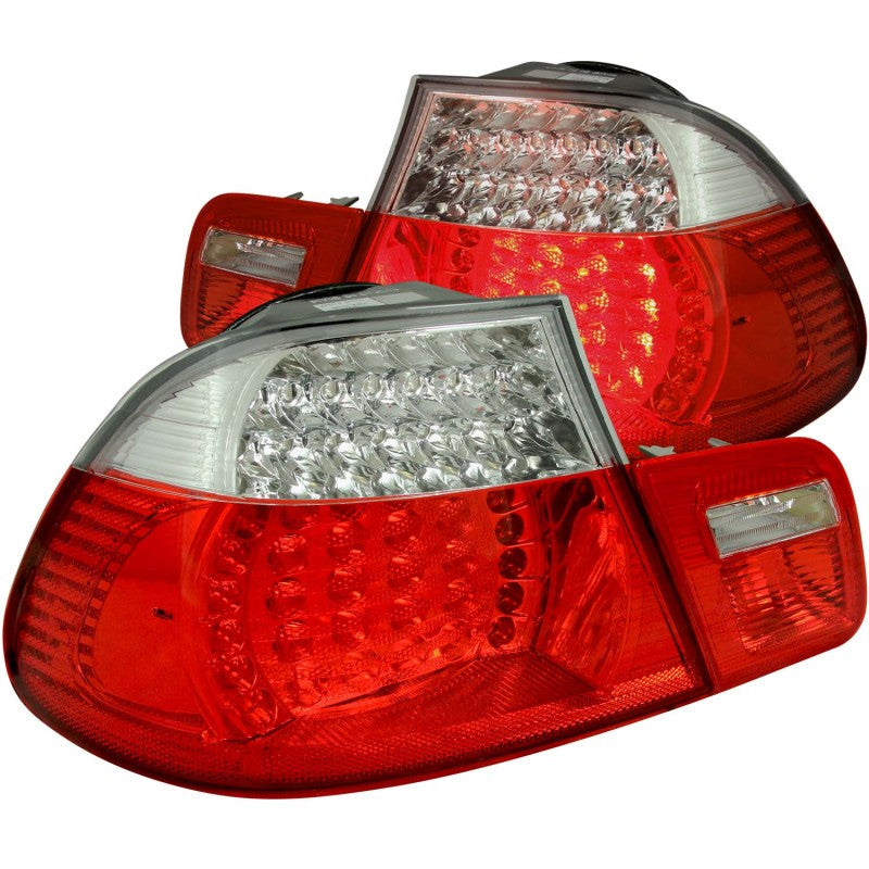 ANZO 2000-2003 BMW 3 Series E46 LED Taillights Red/Clear ANZO 2000-2003 BMW 3 Series E46 LED Taillights Red/Clear